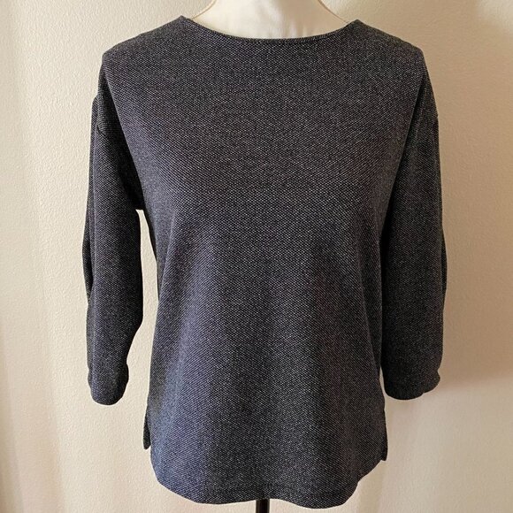 Banana Republic Long Sleeve (Open Sleeve)  Blouse | Gray | Size Small - Picture 2 of 9